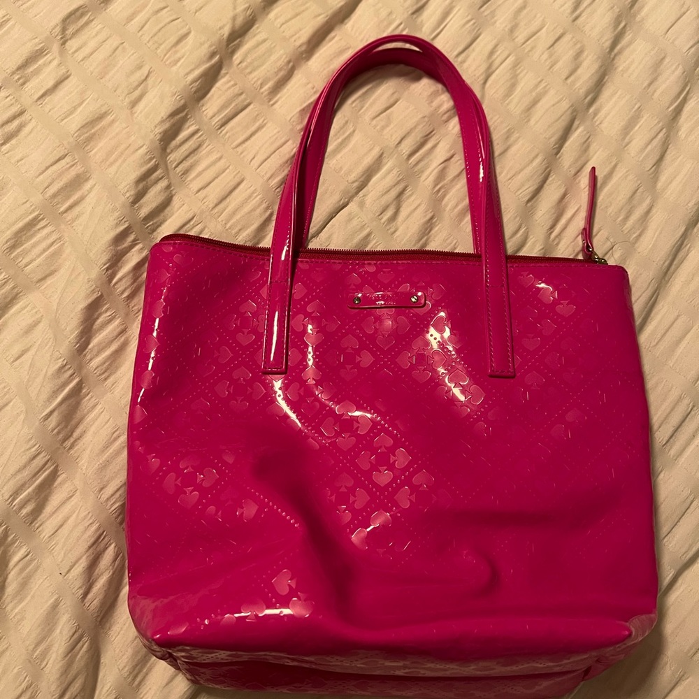 Kate Spade Hot Pink Vinyl Bag!